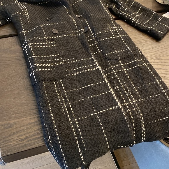 Anine Bing Norma winter coat in black plaid - Picture 4 of 7